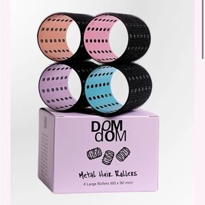 Metal Hair Rollers - Black, Pink, Purple